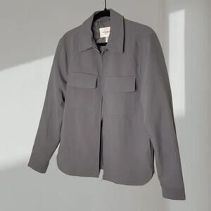 River Island Zip-Front Utility Jacket – Gray (Women’s Small)